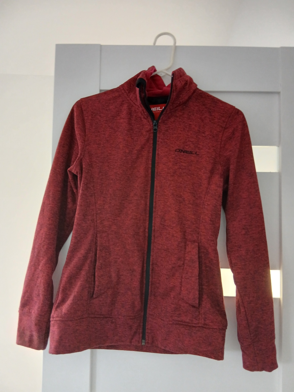 O'Neill Women's Heathered Burgundy Full-Zip Utility Jacket